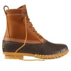 Womens Bean Duck Boots 8”, size 9, barely worn